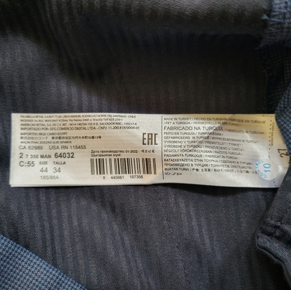 Mango Men's Extrafine wool Slim Fit  Dress Pants - Picture 8 of 14